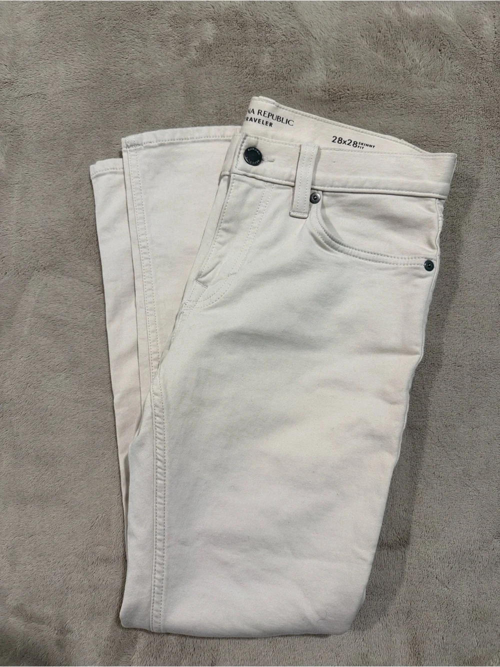 Banana Republic Men's Slim Jeans - Off White